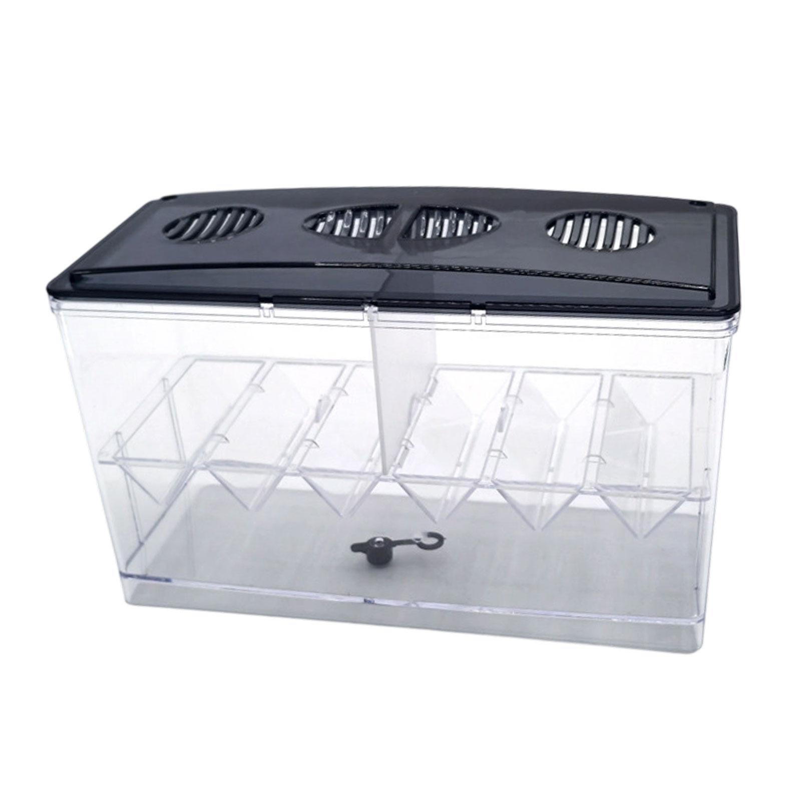 Aquarium Fish Tank Cleaner - Schwimmende Fischzucht-Isolationsbox, abnehmbar, transparent, leicht zu