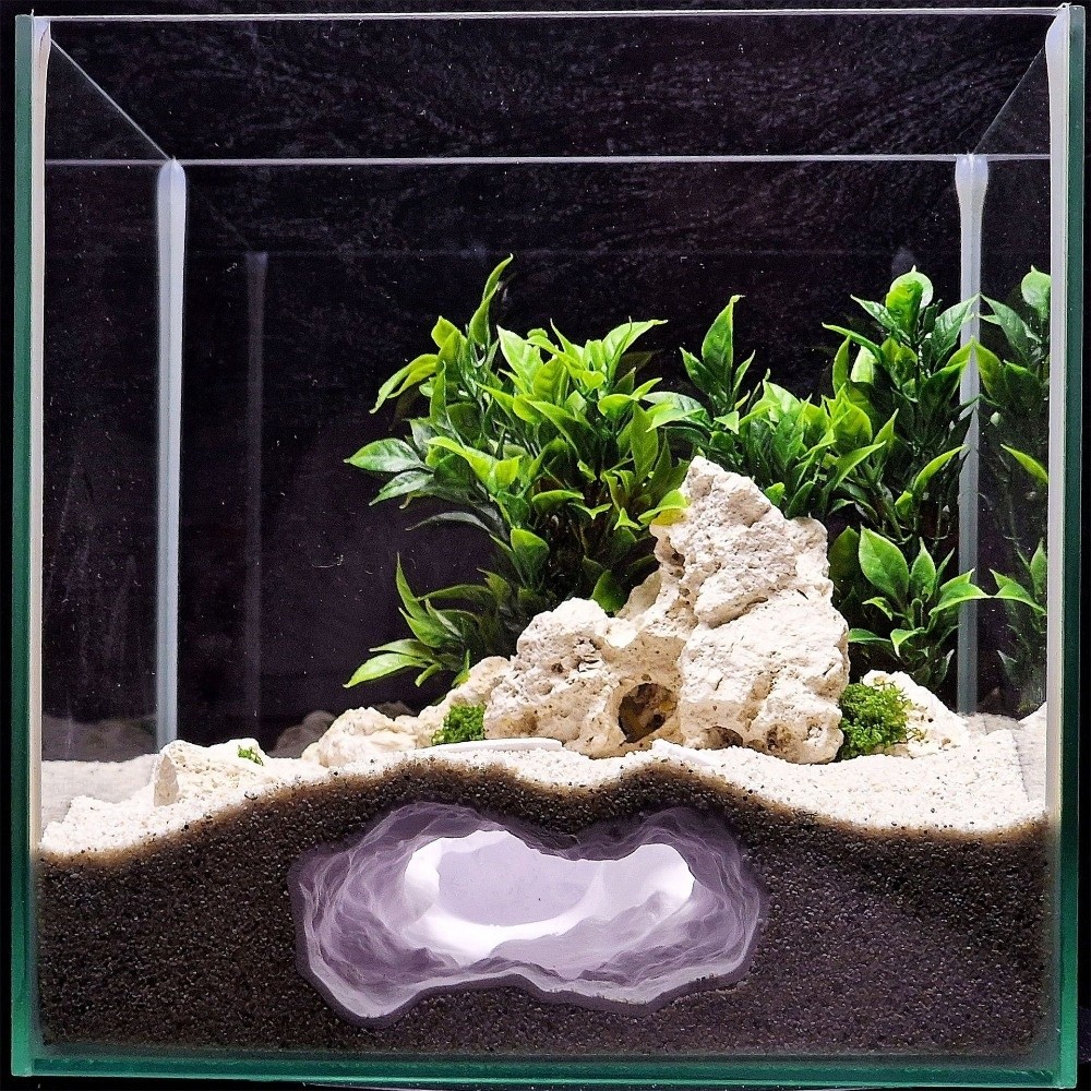 Aquarium Fish Reproduction - Hochrealistische Aquarium-Landschaft: 3D-gedruckte Felsenhöhle als Versteck