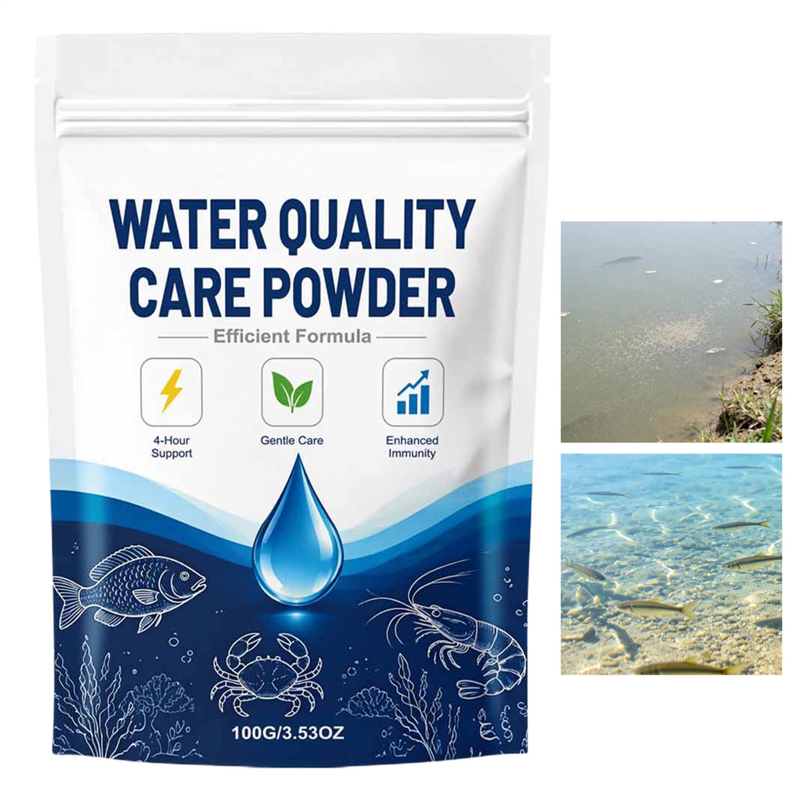 Aquarium Fish Tank Cleaner - 100 g Aquarium-Wasserklärer-Pulver für trübes Wasser,