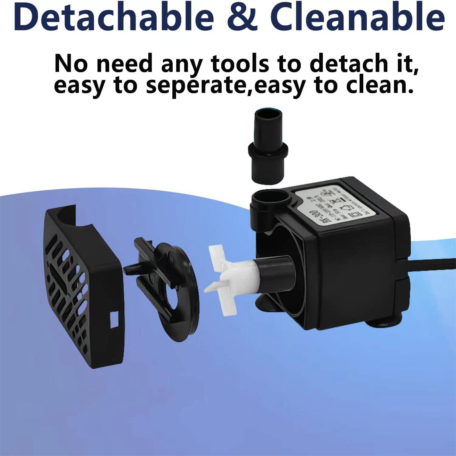 Aquarium Fish Tank Cleaner - Mini-Wasserpumpe für Aquarien, einfache Installation, abnehmbare