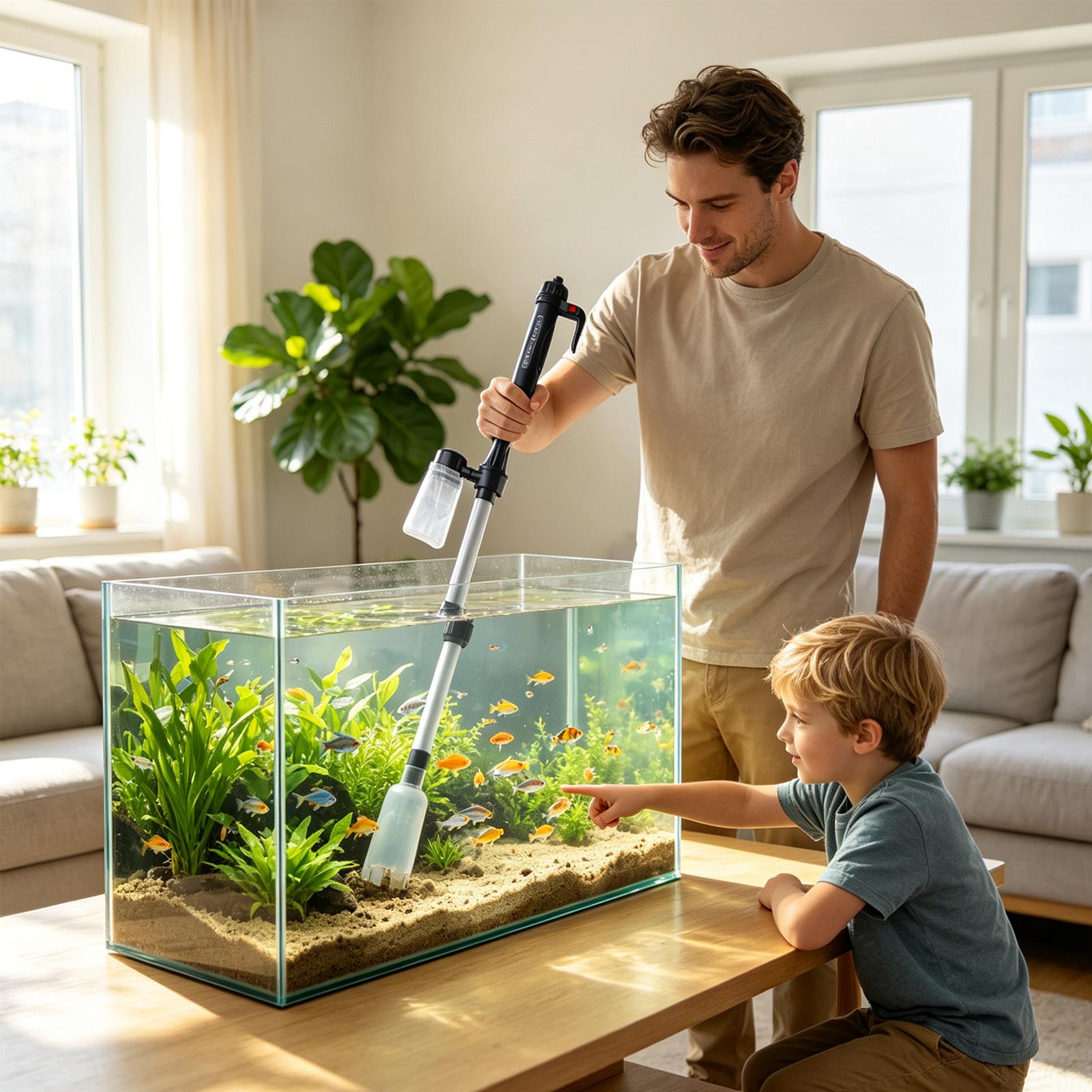 Aquarium-Schotterstaubsauger,  – Aquarium Fish Tank Cleaner Bewertung und Preis